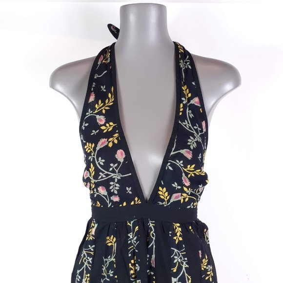 BA&SH Floral Backless Halter Maxi Dress Size 2(M) - Picture 5 of 7